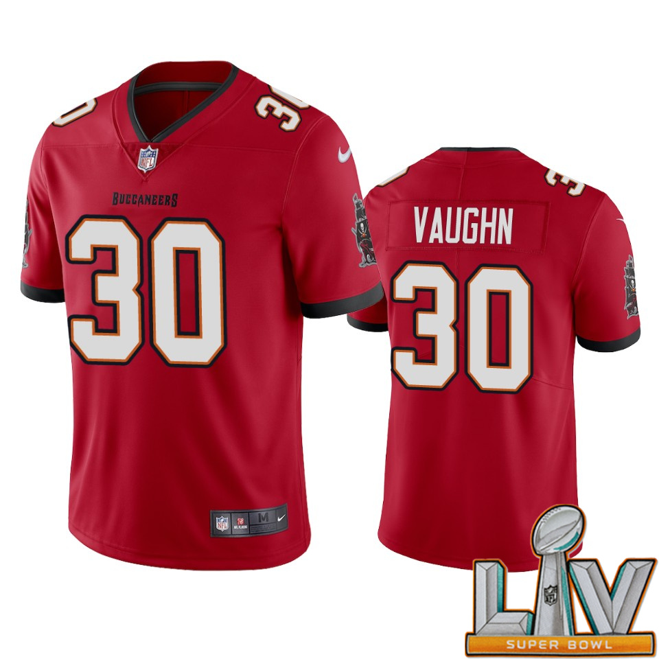 Super Bowl LV 2021 Tampa Bay Buccaneers Men Nike NFL #30 Vaughn Red Vapor Limited Jersey->women nfl jersey->Women Jersey